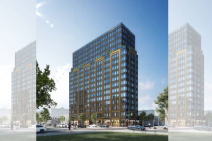 A rendering of the 17-story building in Gowanus, Brooklyn.